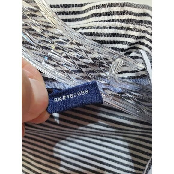 Chaps Black Multi-Striped Easy Care Long Sleeve Shirt Size L 100% Cotton NWT - Picture 9 of 9